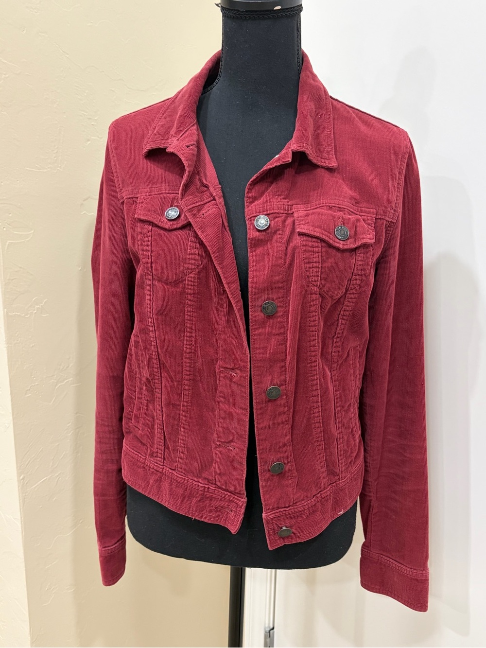 Old Navy Women's Burgundy Corduroy Jacket